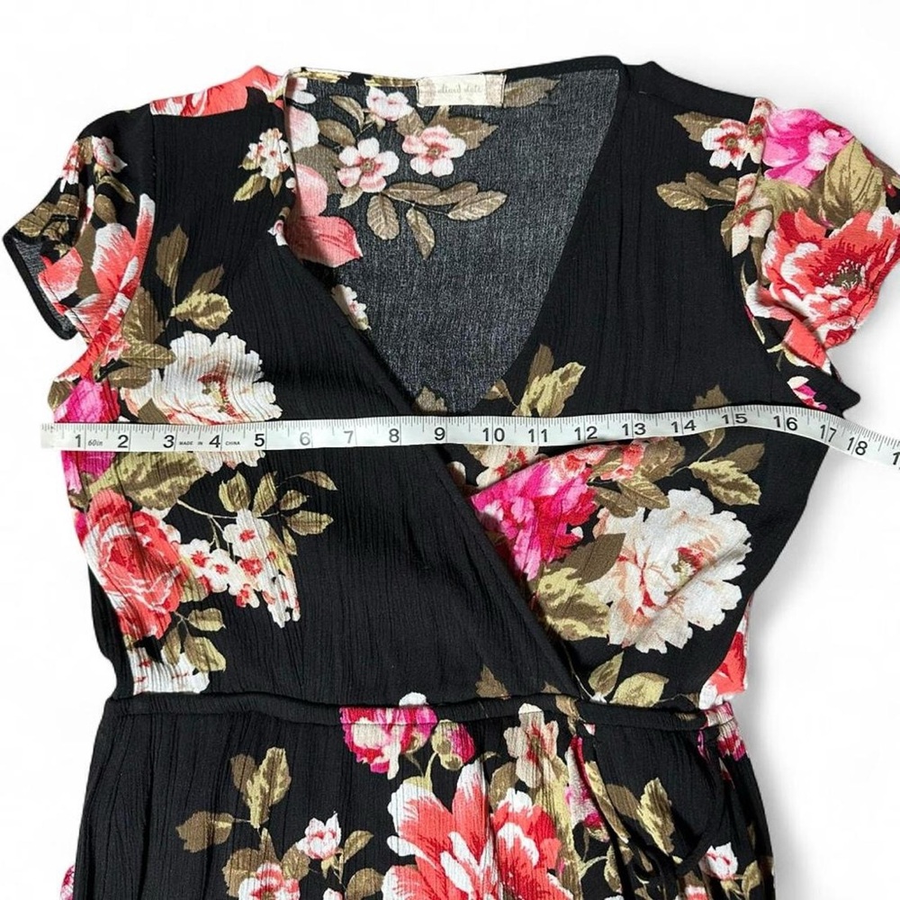 Altar'd State Black and Pink Floral High Low Dress, bohemian - Picture 5 of 8